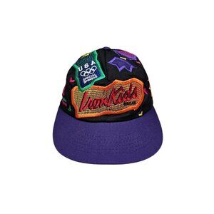 VTG Iron Kids Bread Official Sponsor 1996 Atlanta Olympics Hat All Over Print